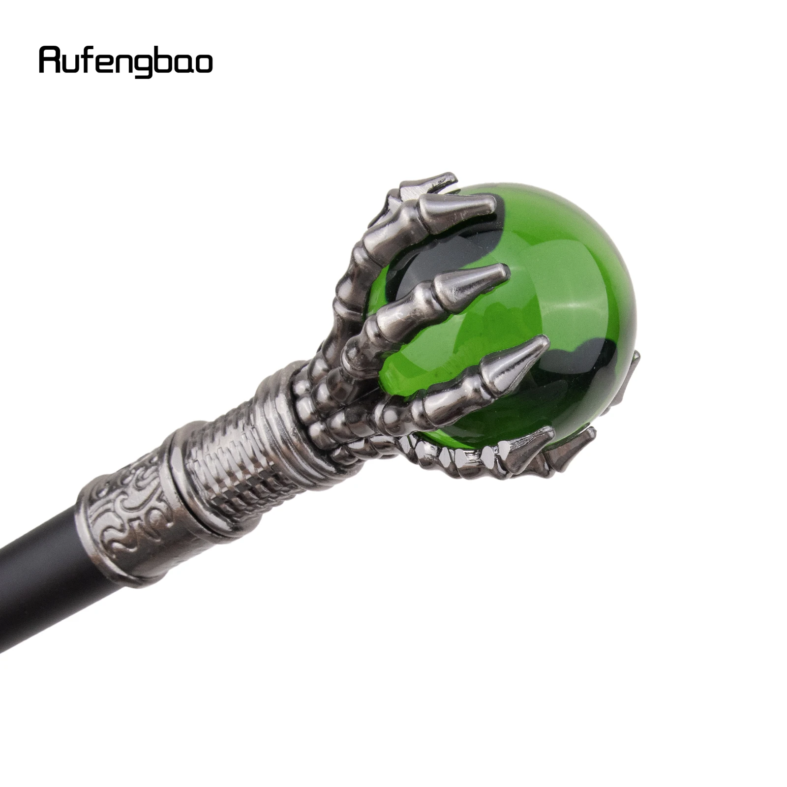 Bola de cristal verde de una sola articulación, bastón decorativo de vampiro para fiesta de cosplay, bastón para caminar, Crosier de Halloween, 93cm