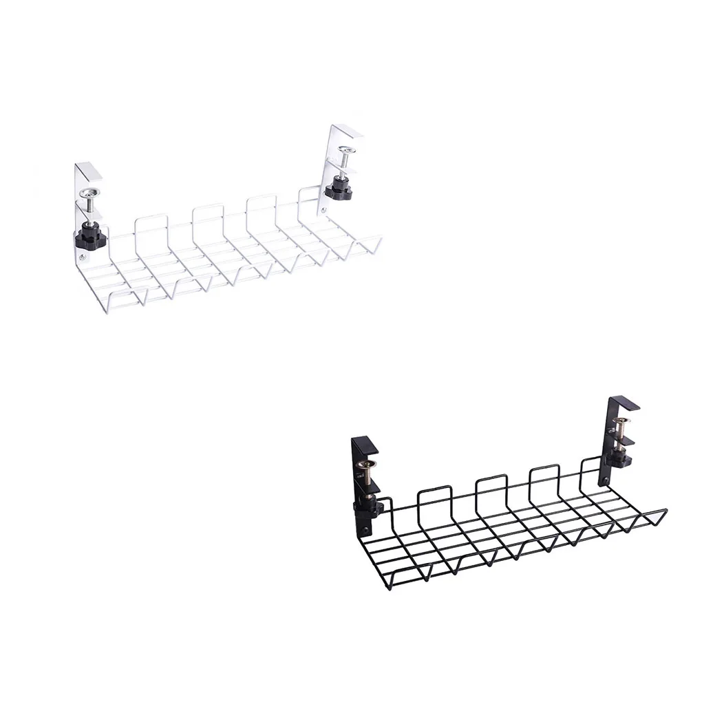 

Under Table Cable Rack Kitchen Bar Wire Management Power Strip Shelf Stand