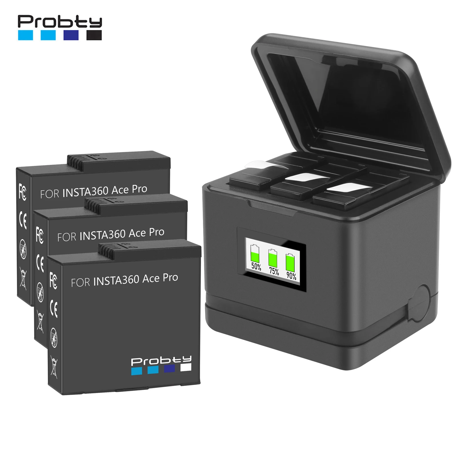 Probty 2200mAh Akku für Insta360 Ace/Ace Pro/Ace Pro 2 Action-Kamera für Filmaufnahmen und Abenteuer