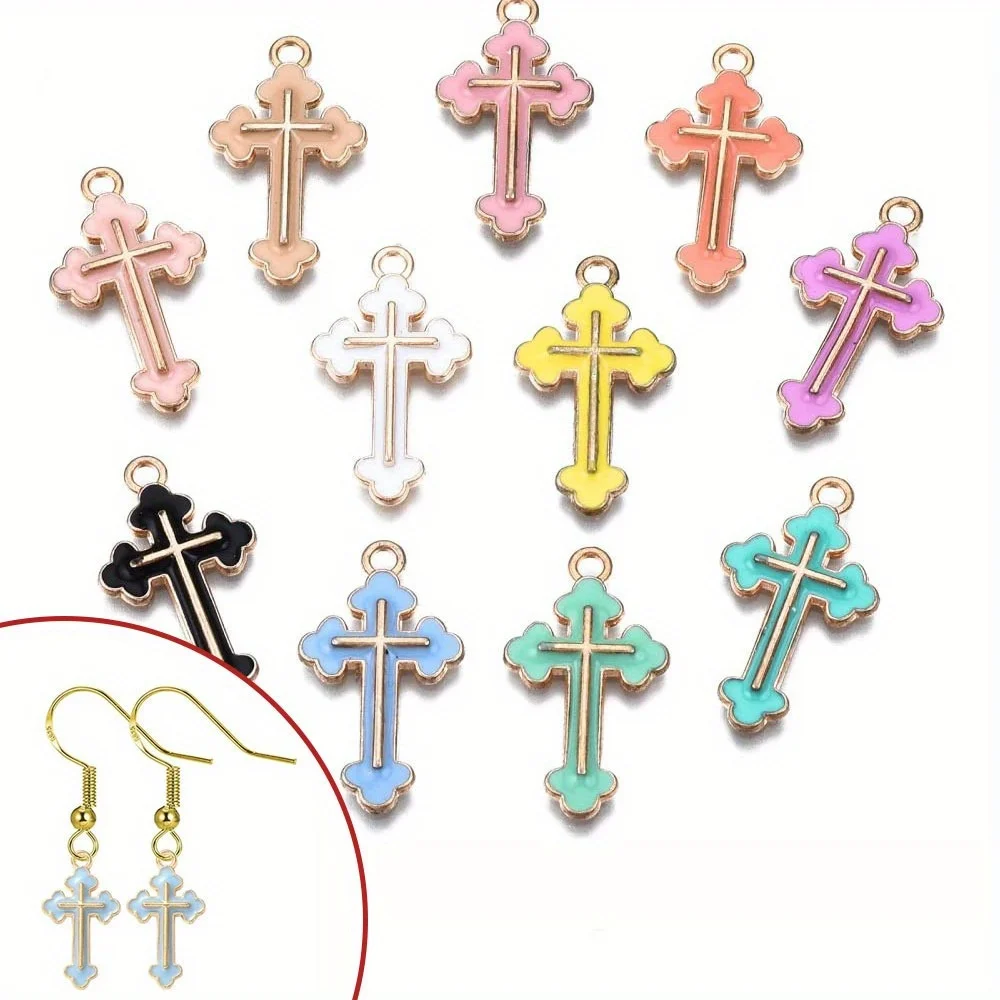 3/12/24pcs Multi-color Enamel Craft Alloy Pendant for DIY Bracelets, Necklaces, Earrings, Keychains, Pendant Crafts Production