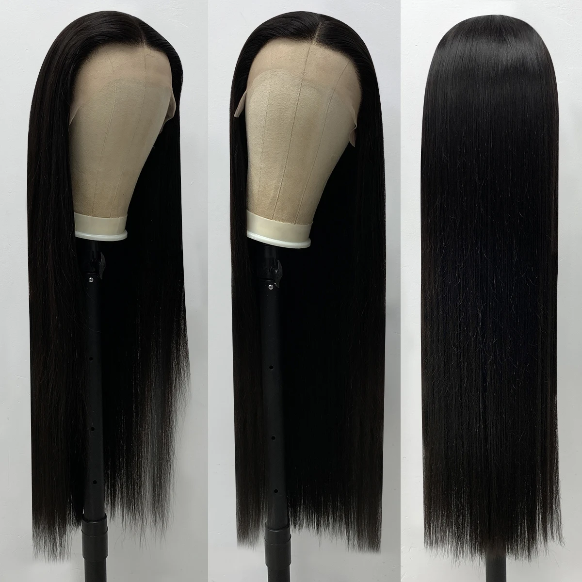 Miss Rola Bone Straight Lace Front Wigs Brazilian Double Drawn Lace Front Human Hair Wigs Preplucked Bone Straight Wig For Woman