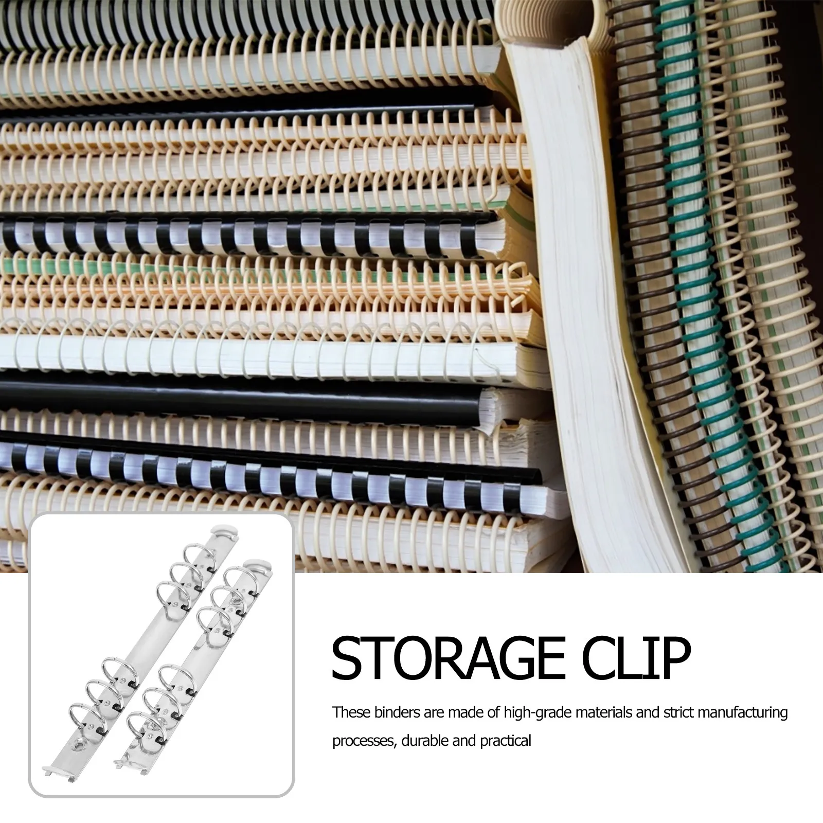 

4Pcs Simple Design Loose Leaf Binder Professional Segmented File Clip for Calendar Notebook Binding Loose Leaf Binder