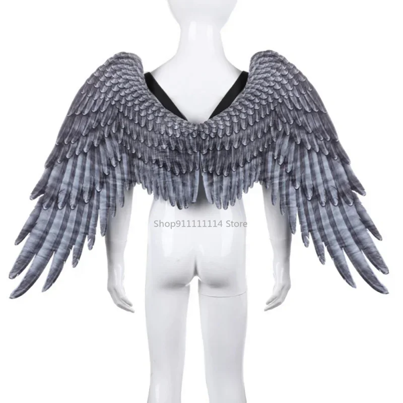 Angel Devil Cosplay Props Adult Costumes Black And White Wings Fabric 3D Theme Halloween Christmas Party Supplie MN1