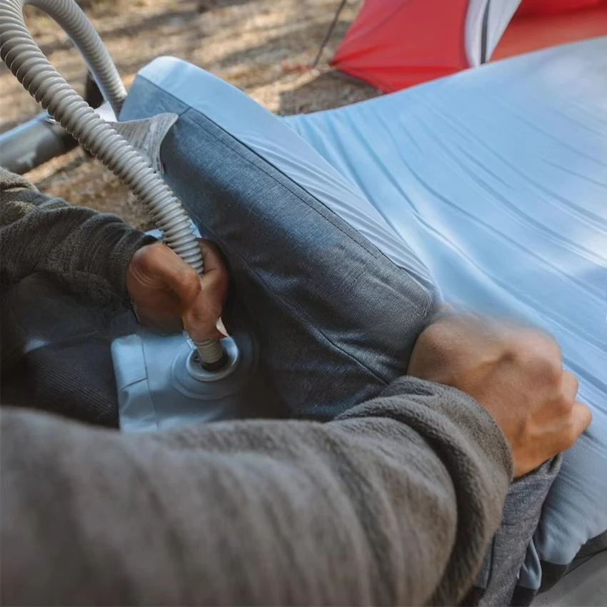 

Camping backpack with lightweight insulated self-inflating sleeping mattress mattress