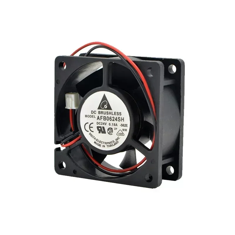 Delta 6CM 24V 0.18A AFB0624SH 6025 Inverter Double Ball Bearing High Airflow Cooling Fan for Electronic Equipment