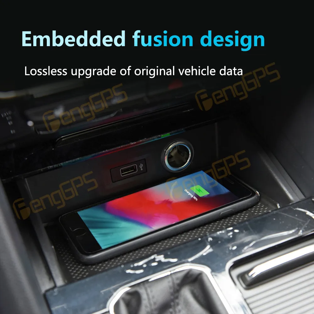 Dedicated Car Wireless Charger 15W Center Console Fast Phone Charging Panel For Volkswagen T-ROC Interior Accessories