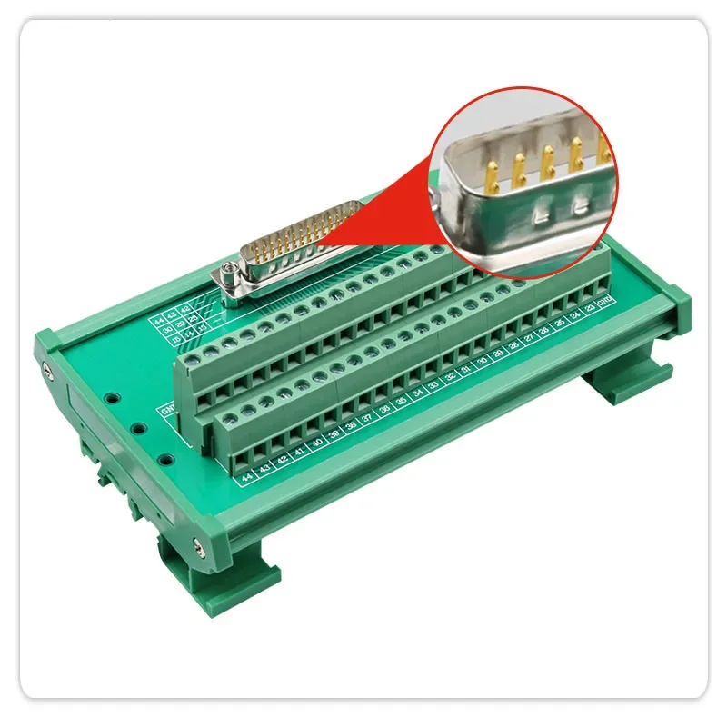 DB44 Connector D-SUB 44 Pins DR44 Female/Male 44pin Port Din Rail Mounting Terminal Block Adapter Converter PCB Board Breakout