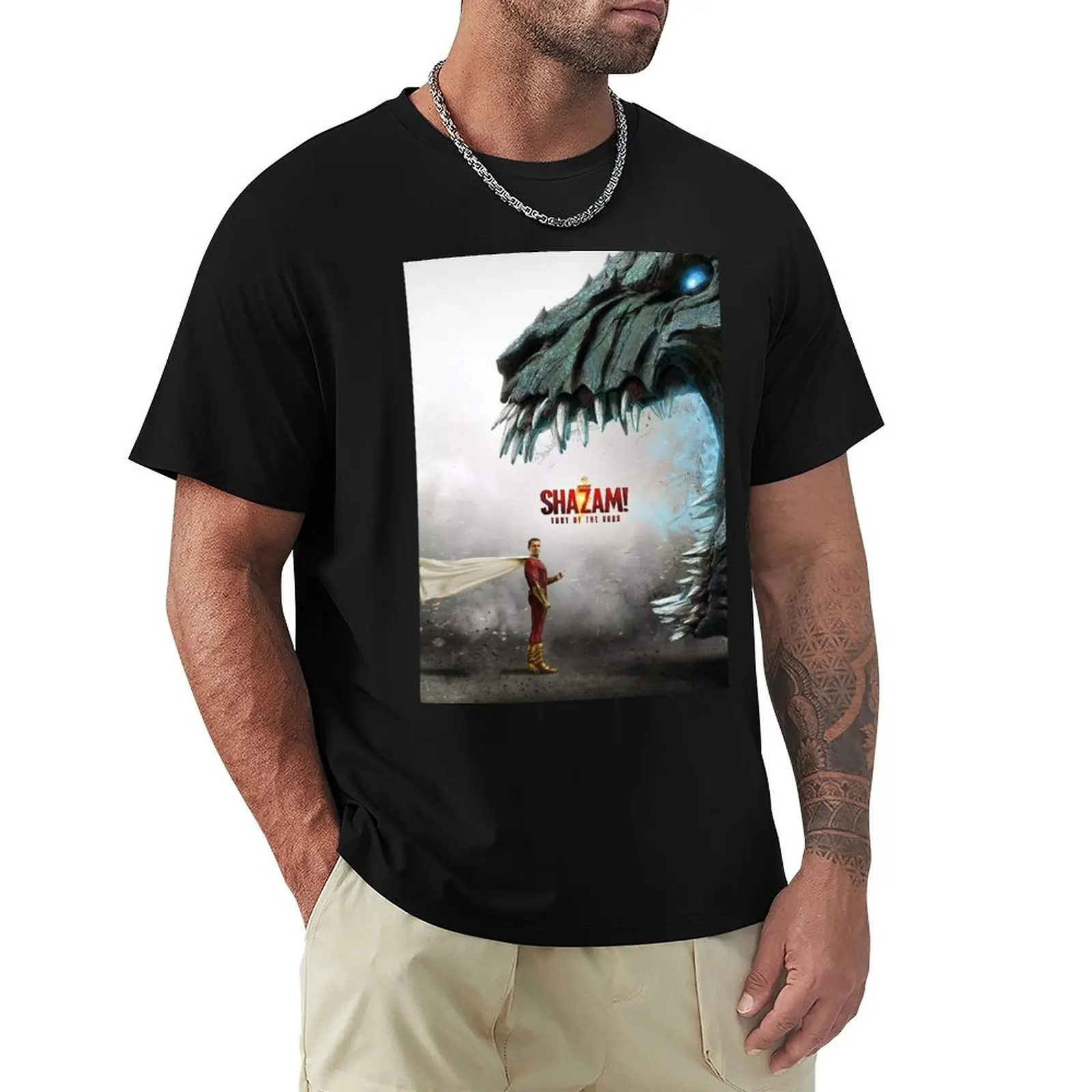 

Billy batson - shazam - Shazam movie (2023) poster T-Shirt Outdoor Sports Short Sleeve Top