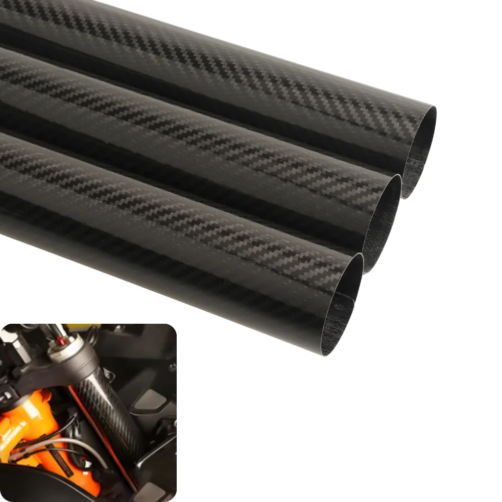 160‑270mm Carbon Fiber Front Fork Shock Guard Wrap Cover For KTM EXC SX SXF XC XCF XCW Beta Kawasaki Suzuki Motocross Dirt Bike