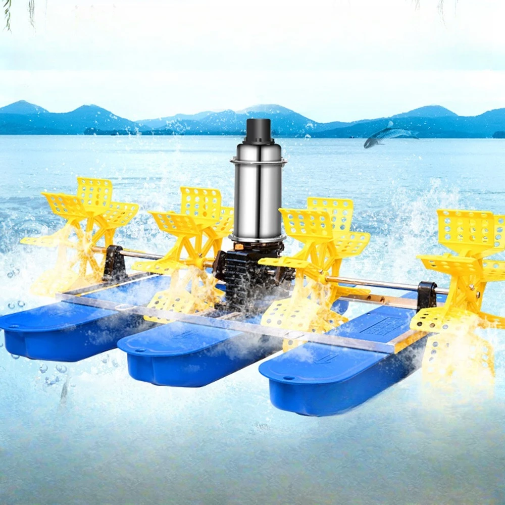 

2025Two-Impeller Waterwheel Aerator Aquaculture Equipment for Shrimp Fish Pond Farming Increasing Oxygen