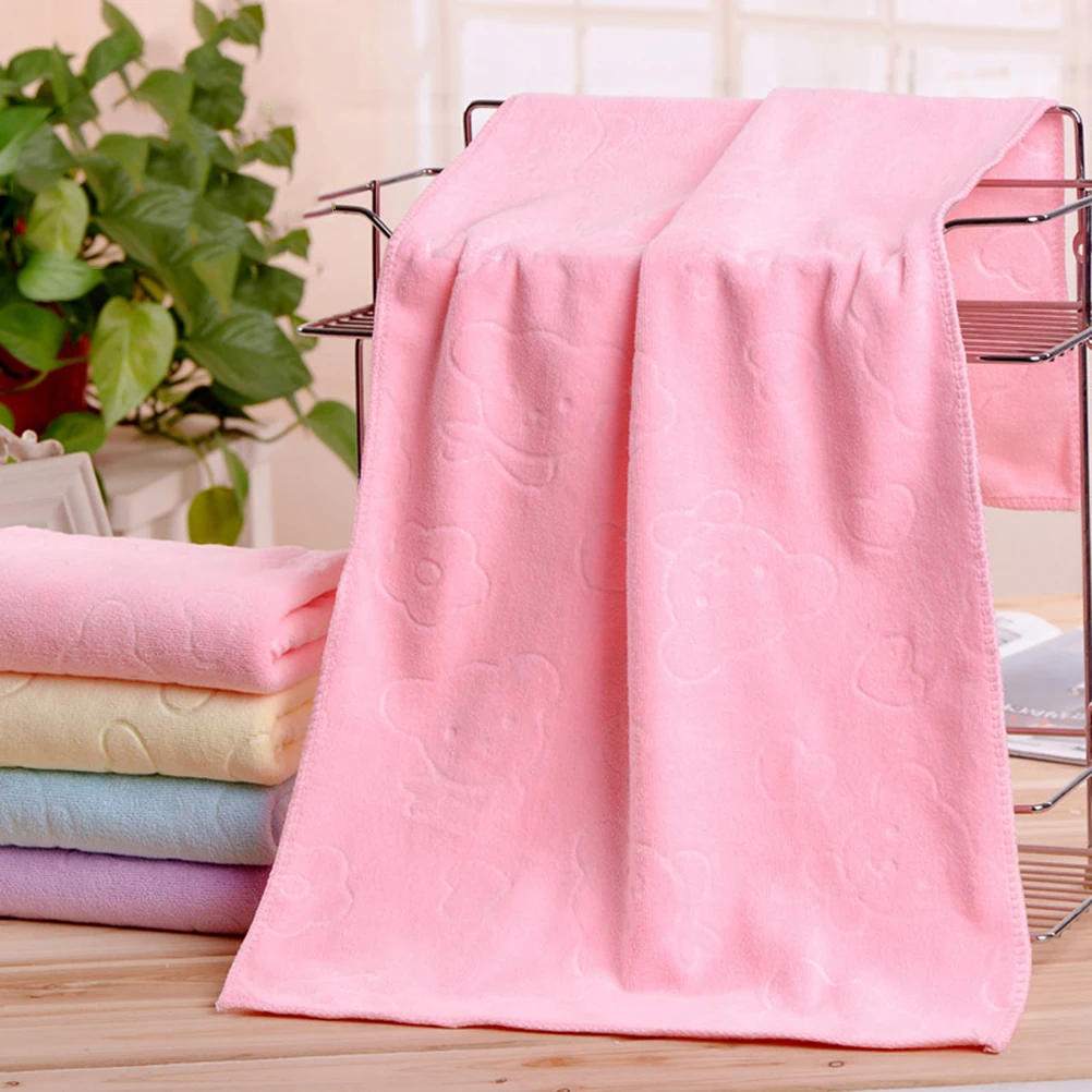 

4pcs Embossed H Towels Chemical Free Microfiber Quick Dry Washcloths Skin Friendly Eco Absorbent Home Barber