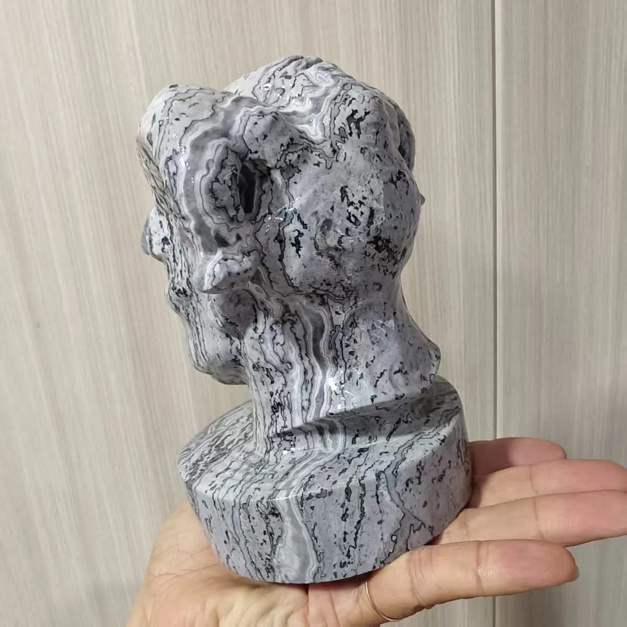 Natural Picasso,Sheep Man,Quartz Crystal Picasso Raw Stone Carved Sheep Man,Mineral Spiritual Healing