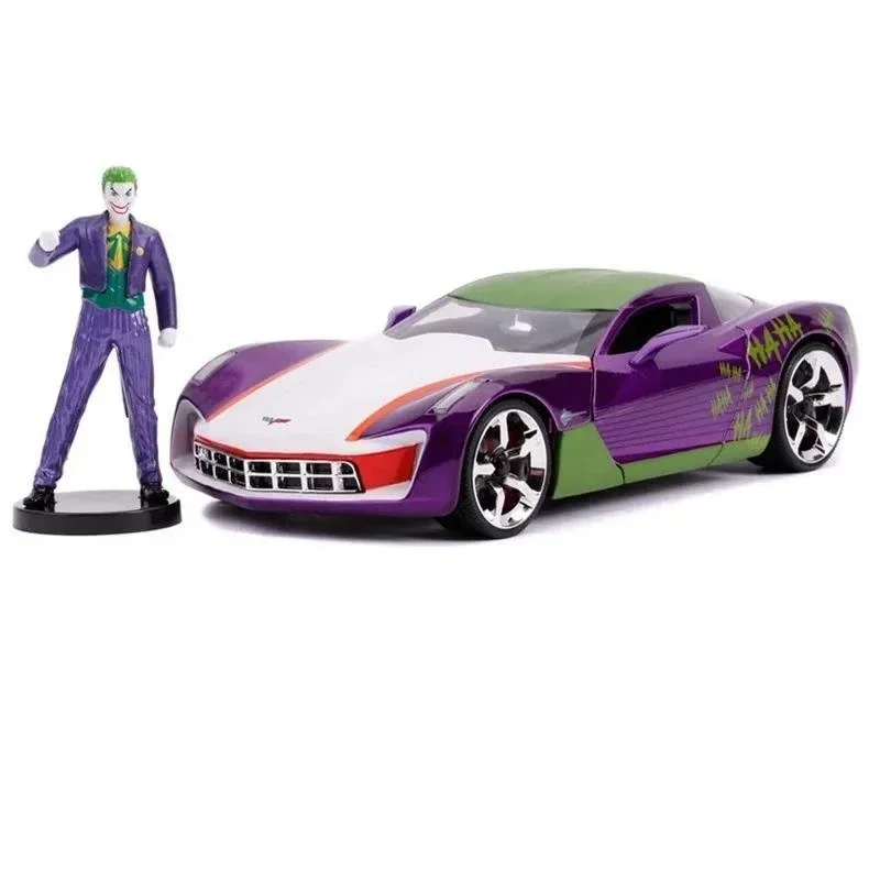 Jada 1:24 Scale 2009 Chevrolet Corvette Stingray Custom With Action Figure Diecasts Toy Vehicles Model Chevy Car Toy