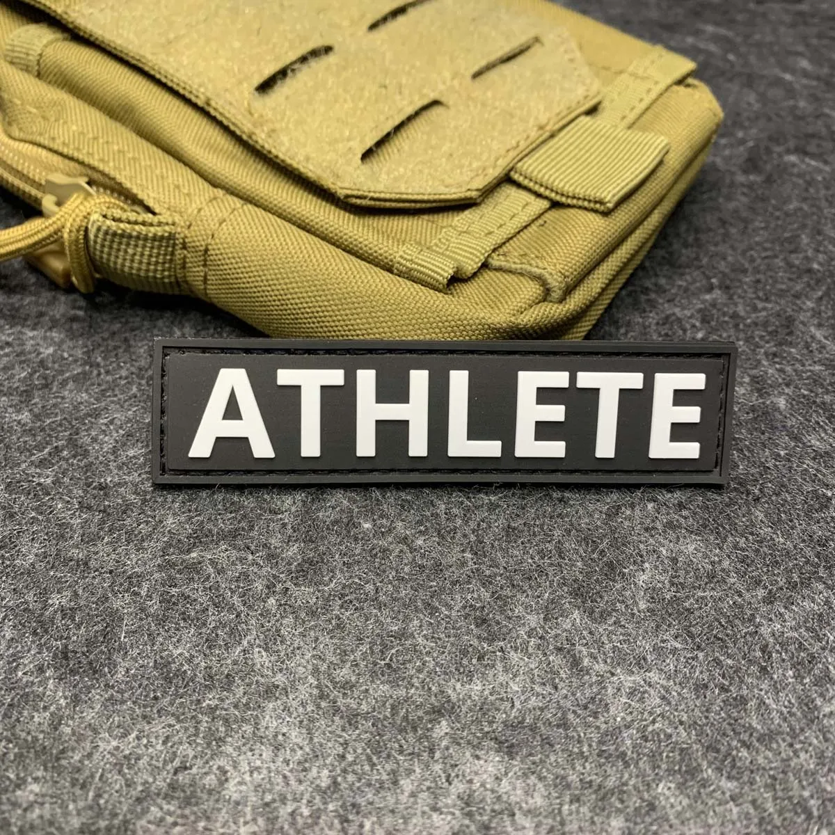 ATHLETE PVC Patch, 3D Durable Rubber Design, Hook and Loop For Gym, Outdoor & Tactical Gear