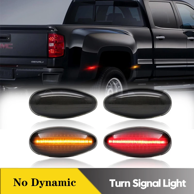 4Pcs For GMC Sierra 2500HD 3500HD 2001-2014 LED Front Rear Bumper Side Marker Lights For Chevrolet Siverado 2500HD 3500HD