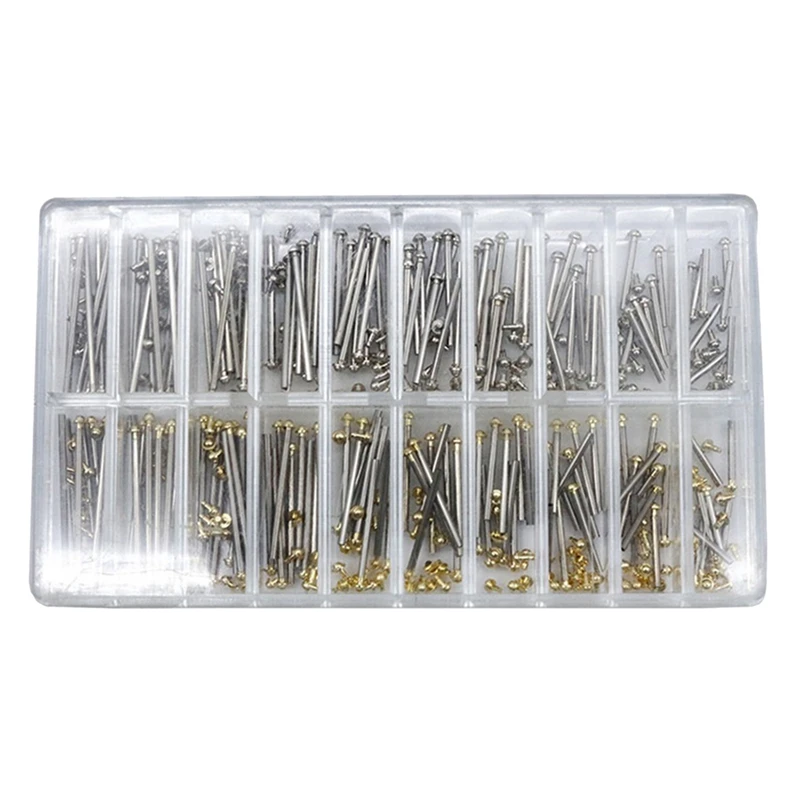 200Pcs 10-28Mm Watch Strap Link Pins Connection Fixed Shaft Stainless Steel Raw Ear Rod Watch Bolt Hand Repair Tool Set Parts