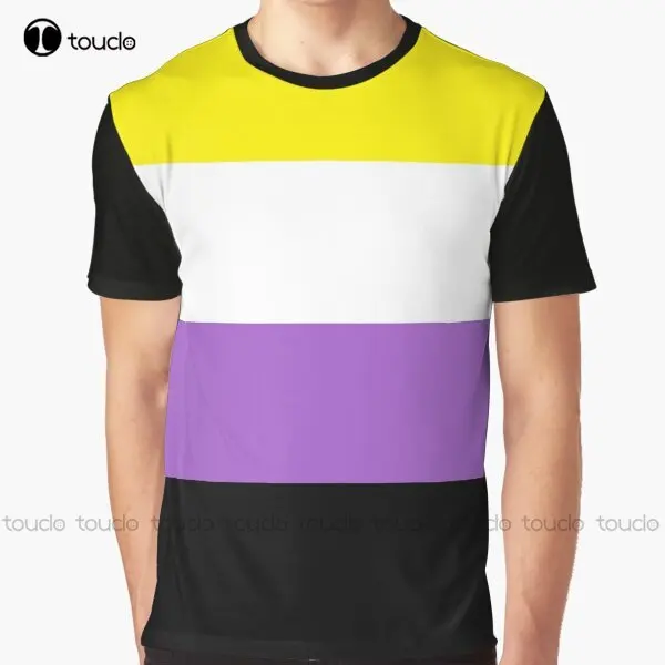 Nonbinary Graphic Nonbinary Pride Flag Nonbinary Pride T-Shirt Custom Aldult Teen Unisex Digital Printing Tee Shirts Xs-5Xl