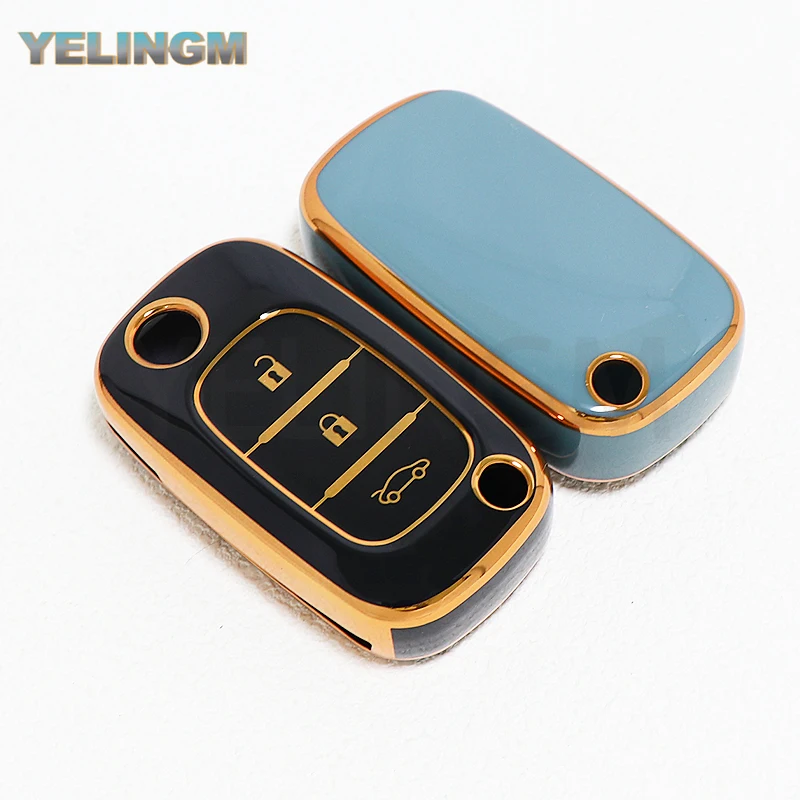 Flip TPU Car Key Case Cover For Renault Fluence Clio Megane Kangoo Lacia LADA Largus Kalina Granta Vesta X-Ray Benz Smart fortwo