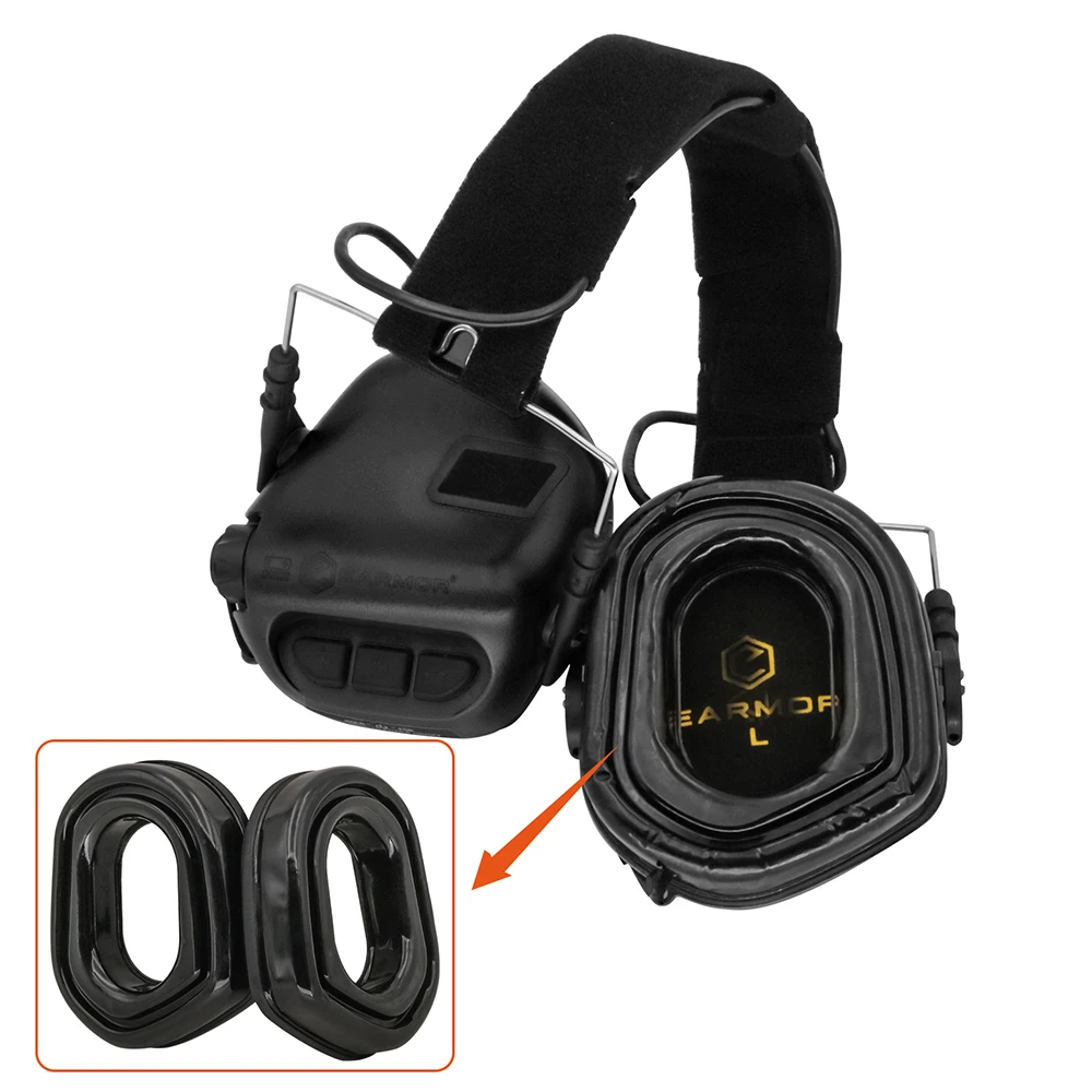 Hearangel M31 Airsoft Headset Gel Ear Pads for EARMOR M31/M32 Tactical Headset Military Anti-Noisy Shooting Earphone Accessories