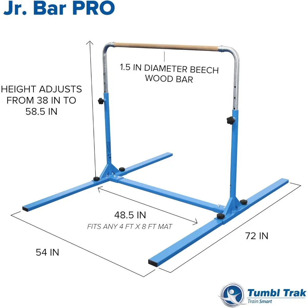 RO Adjustable Height Horizontal Gymnastics Kip Bar for the Gym or Home