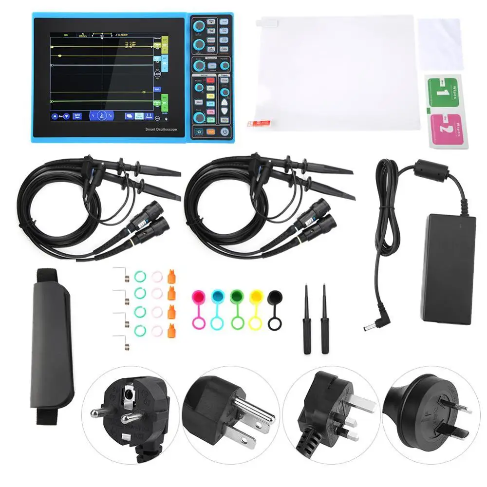 Handheld Oscilloscope STO1104C 4 Channel Digital Storage Oscilloscope 100M Bandwidth with Large Touch Screen 100-240v