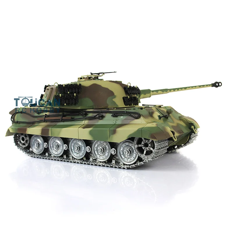 1/16 Professional Ver HENG LONG 7.0 Customized King Tiger RC Tank 3888A Metal Wheels Barrel Recoil Toucan Vehicle TH17529-SMT8