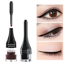 1 Pcs Makeup Eyeliner Gel with Brush Waterproof Quick Dry Long Lasting Cosmetics Eye Liner Cream Makeup Tool Make Up Items