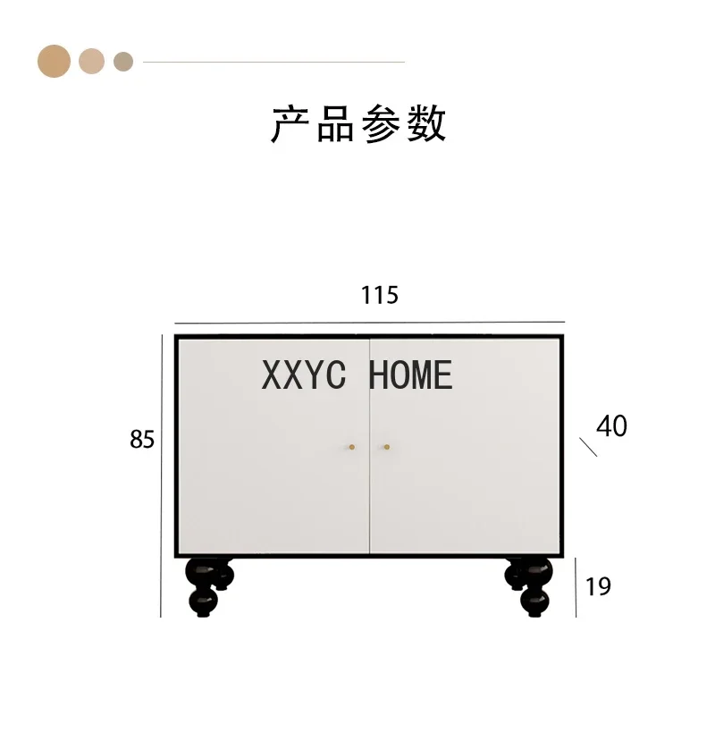 French Style Living Room Home Solid Wood Entrance Cabinet Decorative Sideboard Cabinet Creative Storage Cabinet image 6