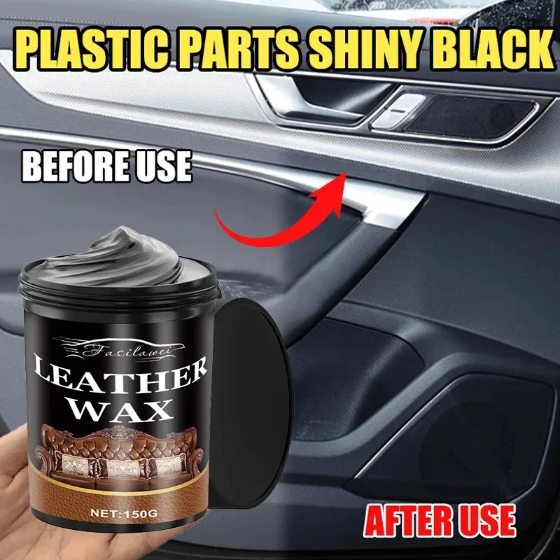 NEWCar Leather Component Repair Wax - a Product for Restoring The Shine of Black Interior Decorations And Dashboards - Prevents