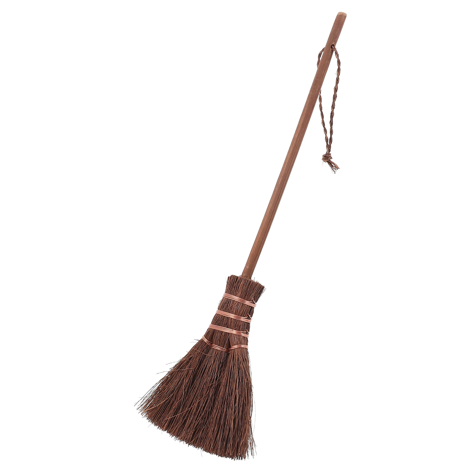

Mini Cleaning Broom Palm Fiber Brush Home Use Extended Handle Desk Window Crevices Tea Kettle Scrub Reusable Wood Tool