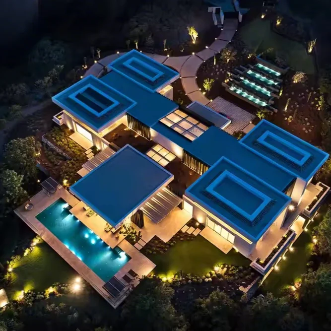 Luxury Modern Style Prefabricated Villa Customizable Modern Design Homes