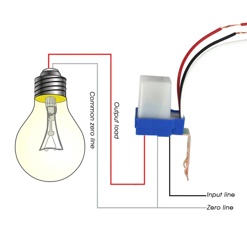 Automatyczne włączanie i wyłączanie fotokomórki lampa uliczna kontroler włącznika światła fotoprzełącznik przełącznik czujnikowy 12V 24V 220V 50-60Hz 10A — zdjęcie produktu 7