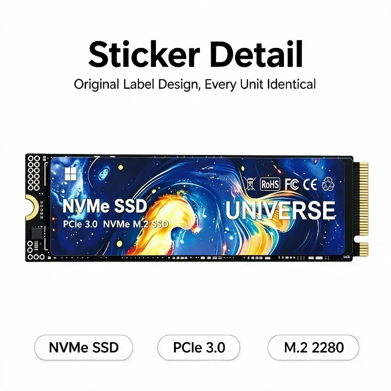 UNIVERSE SSD M.2 NVMe PCIe3.0 2280 TLC 3D NAND 500GB 1TB 2TB 4TB High Speed Solid State Disk for Desktop Laptop