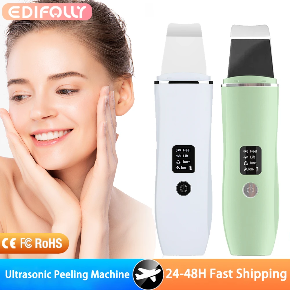 超音波フェイシャルクリーナーデバイス EMS スキンスクラバーにきび除去毛穴ディープクリーニングピーリング Sholve スキンケアフェイスリフティング