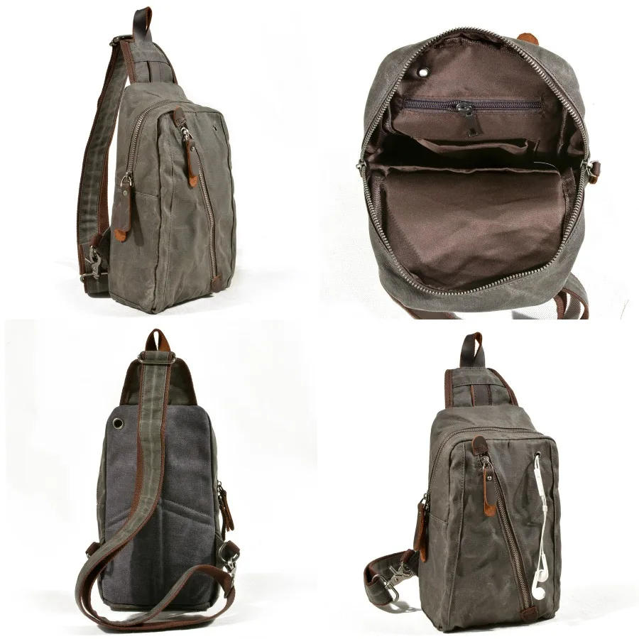 

【New style】Korean style new fashion backpack men's mini canvas chest bag dual-purpose chest bag casual multifunctional men's sm