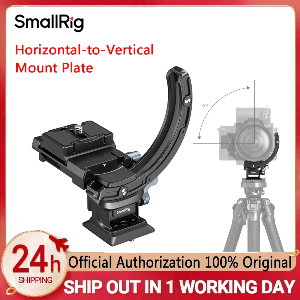SmallRig 4349 Kit de placa de montaje giratoria horizontal a vertical para cámaras Sony Alpha 1/Alpha 7/Alpha 9/FX sin espejo