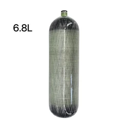 6.8L CE 4500Psi 300Bar Carbon Fiber Gas Cylinder Diving Tank M18*1.5 Thread Pcp Air Tank for Scuba Diving Pcp Air Gun