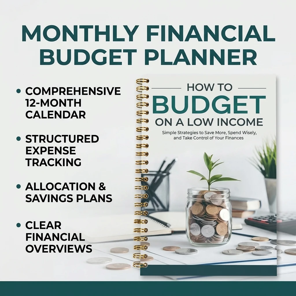 Hardcover-Budget-Planner Notebook 12 Months Financial Calendar With Expense Tracking Income Bills Savings Pages For Office view 4