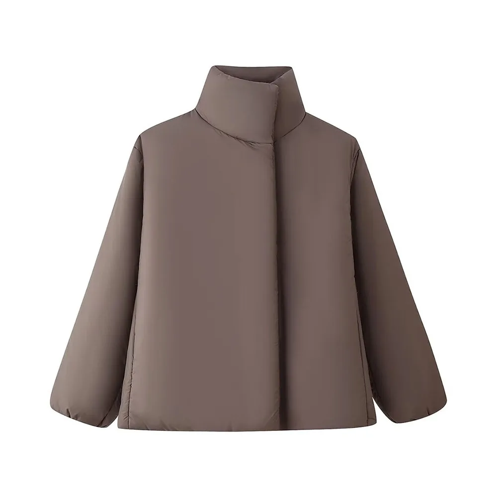 겨울 신상 여성 패션 다용도 디자인 스탠드업 칼라 버튼 코튼 재킷