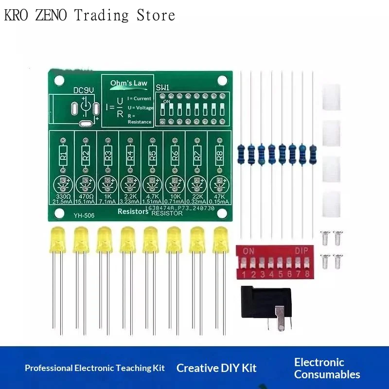 DIY Soldering Practice Kit LED Current Test Ohm Electronic Manufacturing DIY Parts Experiment Training Teaching Kit