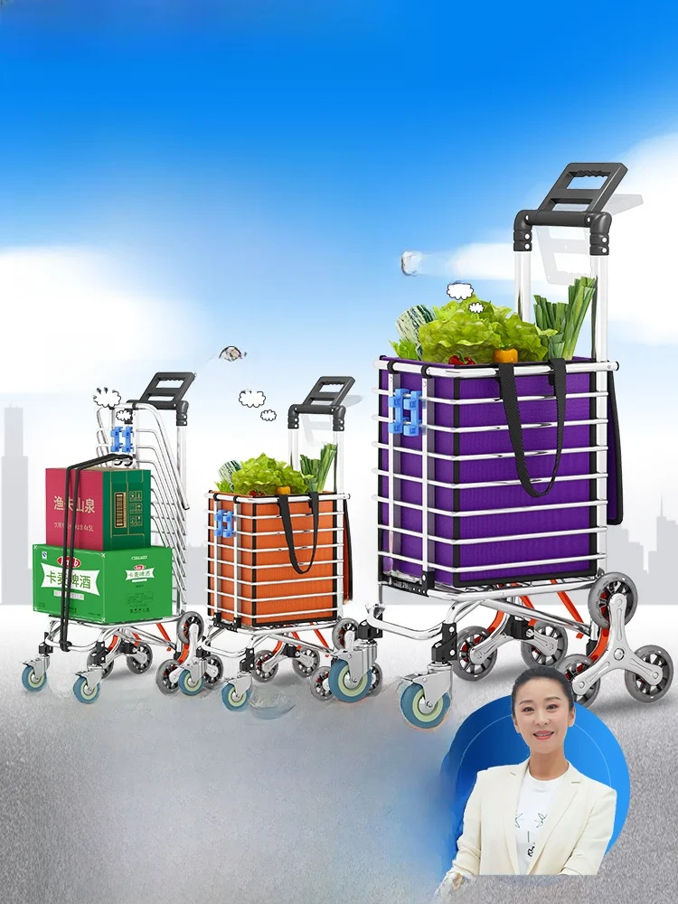 

Portable op Cart Lightweight Trolley Stair Climbing Vegetable Bung Car Sturdy Foldable Stainl Steel Cart