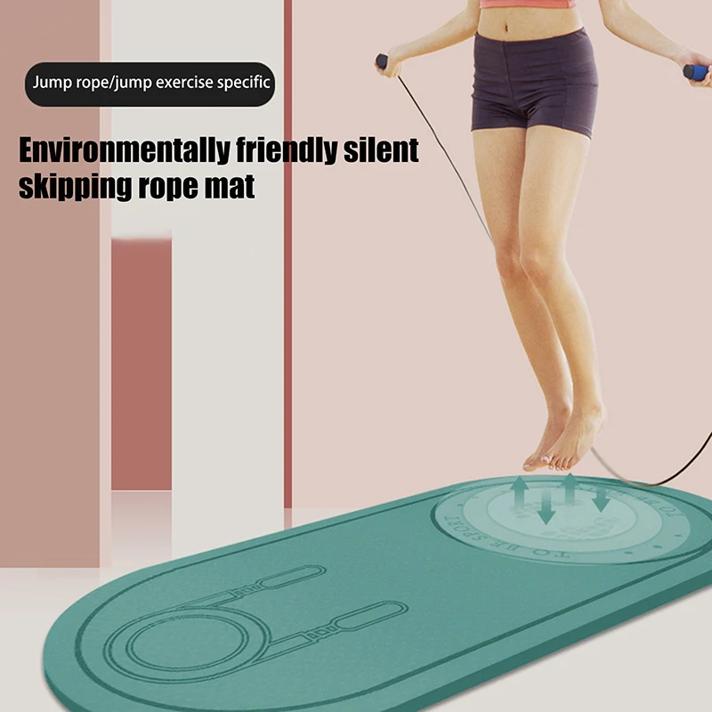 Estera de cuerda para saltar antiruido, estera antideslizante de Tpe para ejercicio y Yoga, almohadilla de absorción de impacto para gimnasio en casa, accesorios portátiles para Fitness al aire libre