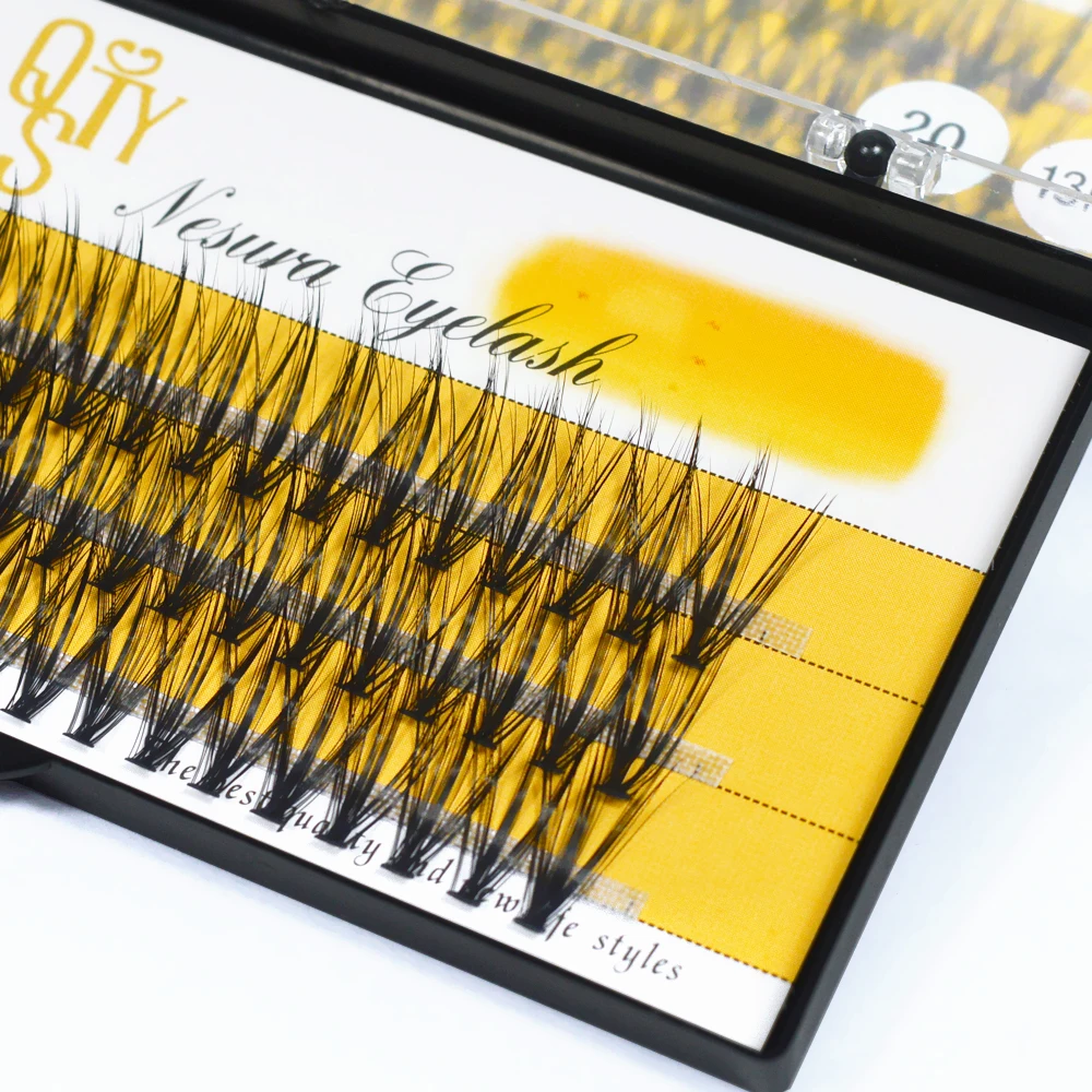 Natural Style Eyelash Extensions, Mink Strip Eyelashes, Individual Lashes, Fans Lash, Volume 20D, 0.07mm Thickness, 1Boxes