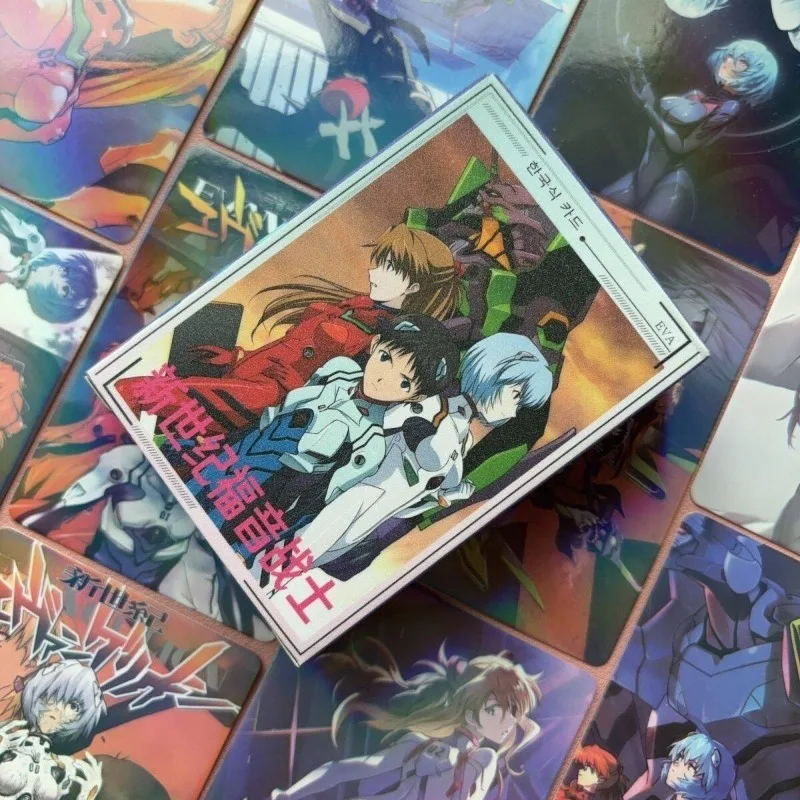 55PCS ‌Anime Neon Genesis and Evangelions Series Laser Card Cartoon Character Creativity Double-sided Printing Card Toy - view 6
