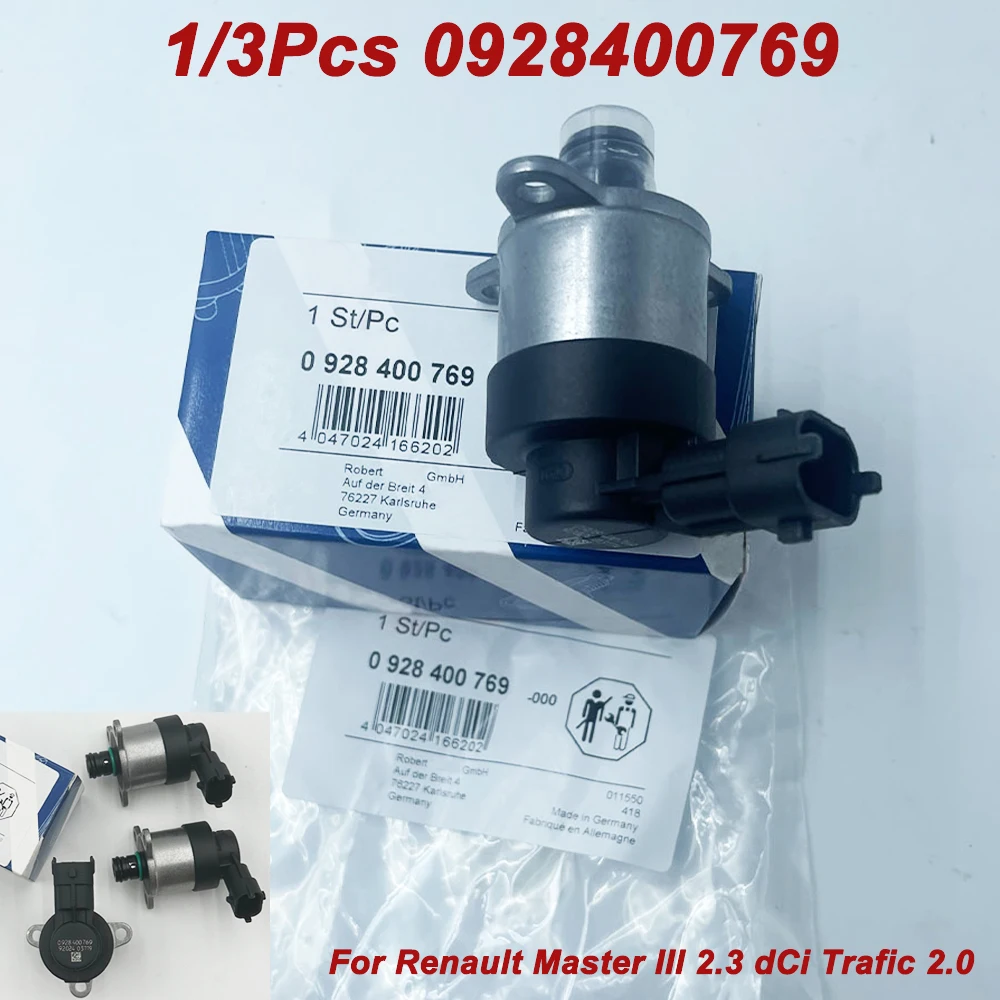 

1/3Pcs High Quality 0928400703 0928400769 Fuel Pump Pressure Regulator Valve For N-issan NV400 Renaultt MASTER V-AUXHALL / O-PEL