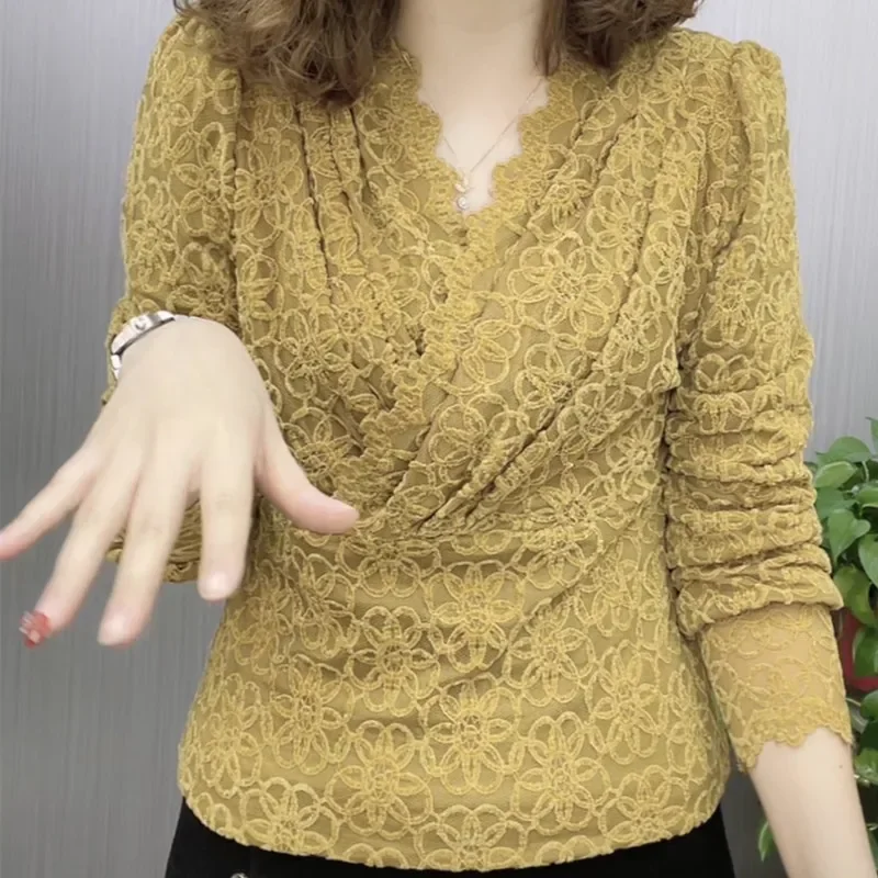 

Новая жаккардовая футболка с v-образным вырезом и длинными рукавами для женщин осенью и зимой, элегантный и модный топ, однотонный пуловер ZT170