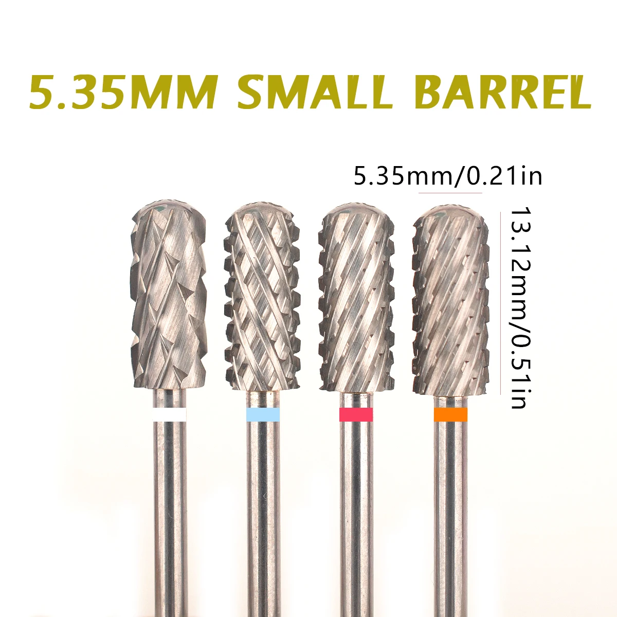 5.3mm Small Barrel Smooth Top Bits Nail drill bits Remove gel carbide Manicure tool Nail accessories Hot sale