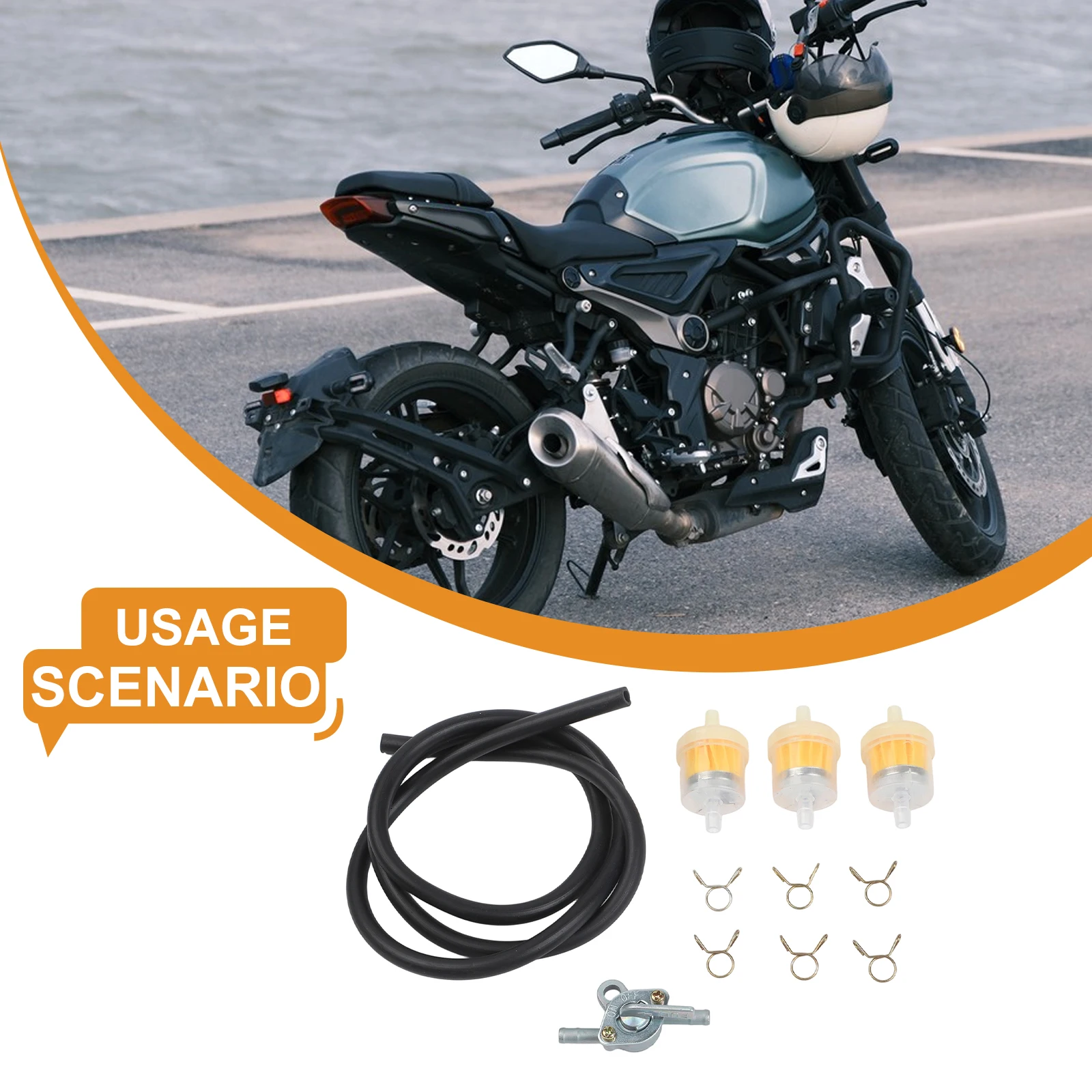 Fuel Lines Blue Fuel Cock Filter Kart And Scooter Use Material ABS Rubber Durability And Strength Vehicle Repair