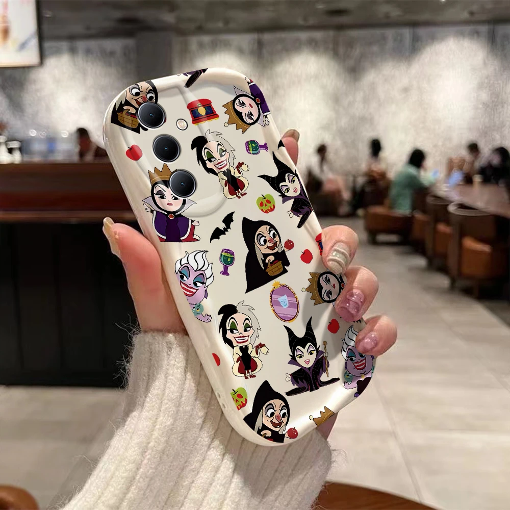 Disney Princess Queen 3D Wave Case For Samsung A73 A72 A71 A55 A54 A53 A35 A34 A33 A25 A24 A23 A15 A14 A13 A05 A04 4G 5G Cover