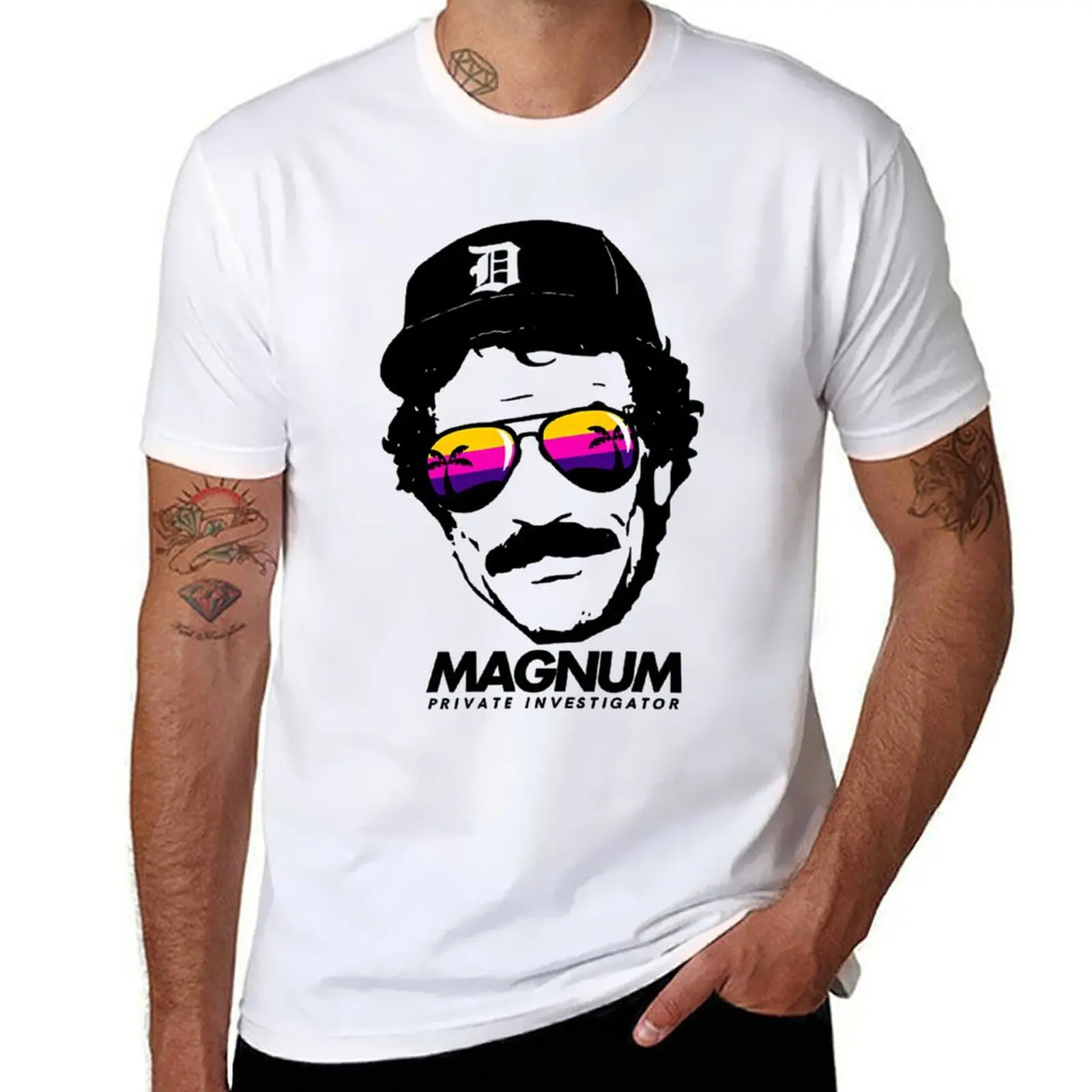 Magnum Pi T-Shirt tshirts personalised tees Men's cotton t-shirt